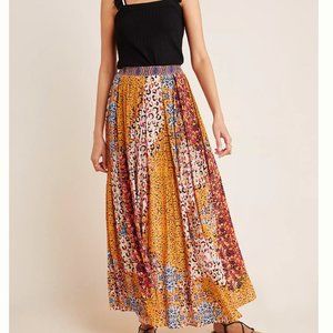 Anthropologie Vibrant Patchwork Maxi Skirt